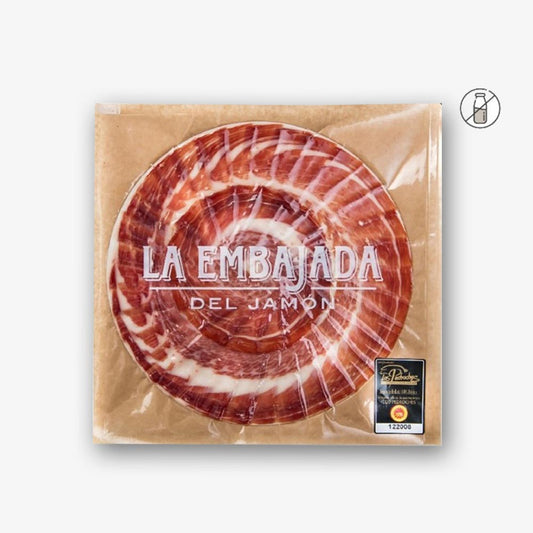 Jamón Bellota 100% Ibérico D.O.P. Los Pedroches. +42 meses. Sobre 100g corte artesanal a cuchillo